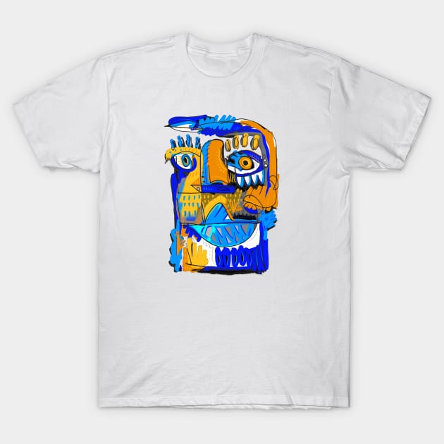 crazy faces T-Shirt by Angel Rivas